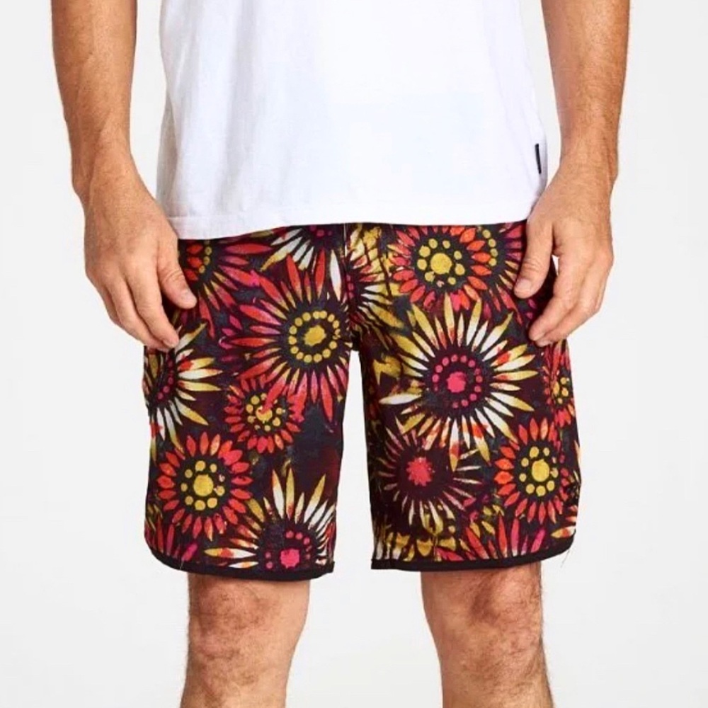 Billabong Boardshorts 73 Airlite Lineup Men’s 38 Floral Multicolor 9” Inseam EUC